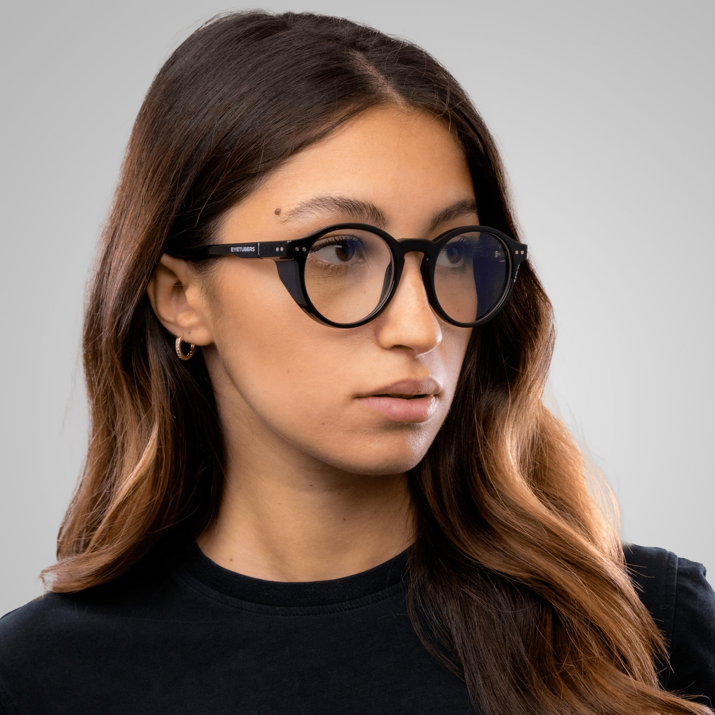 ROUND BLACK ANTI BLUE LIGHT