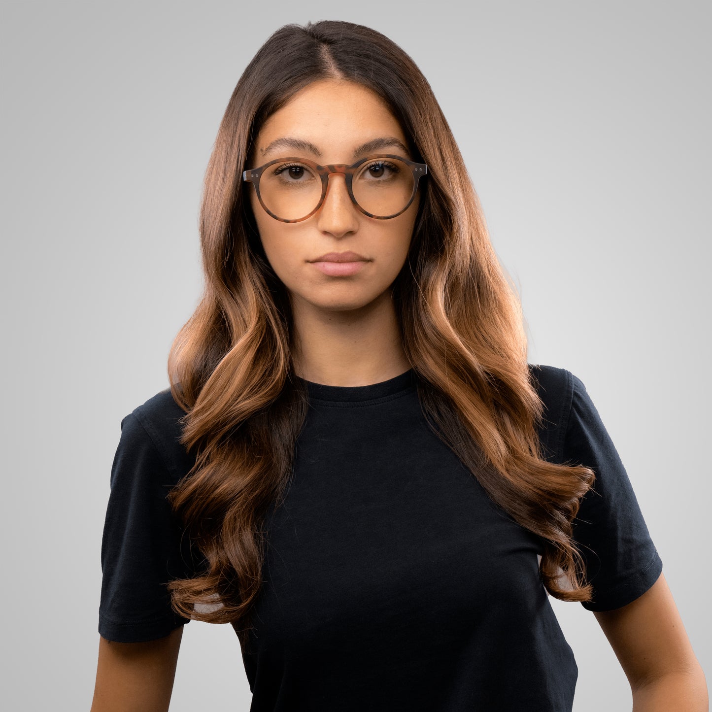 ROUND BROWN ANTI BLUE LIGHT