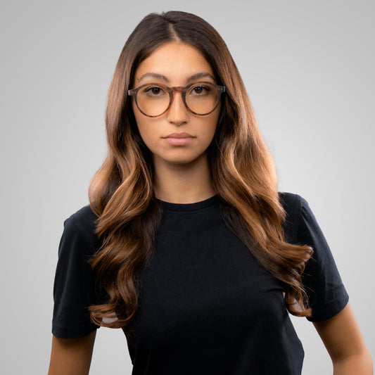 ROUND BROWN ANTI BLUE LIGHT