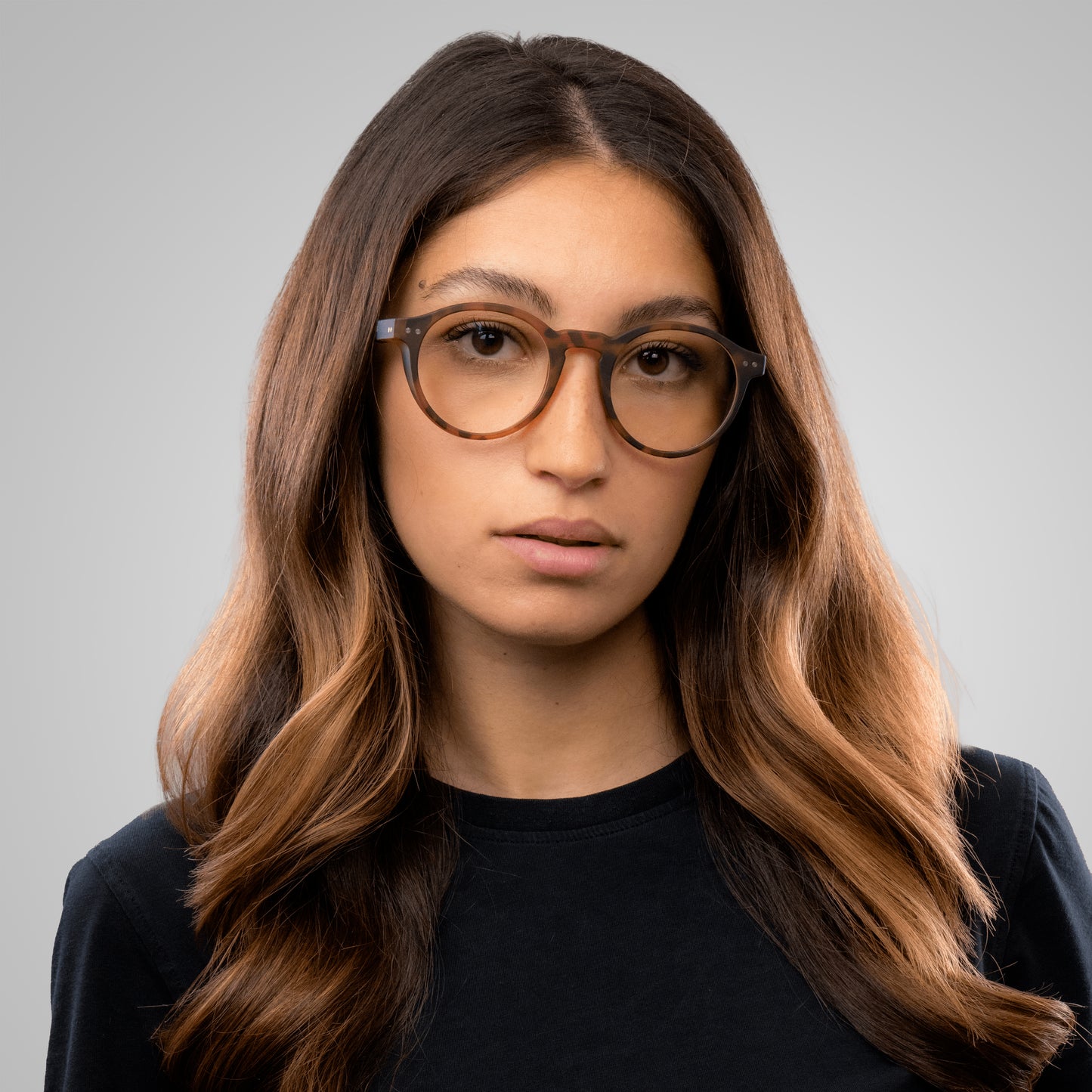 ROUND BROWN ANTI BLUE LIGHT