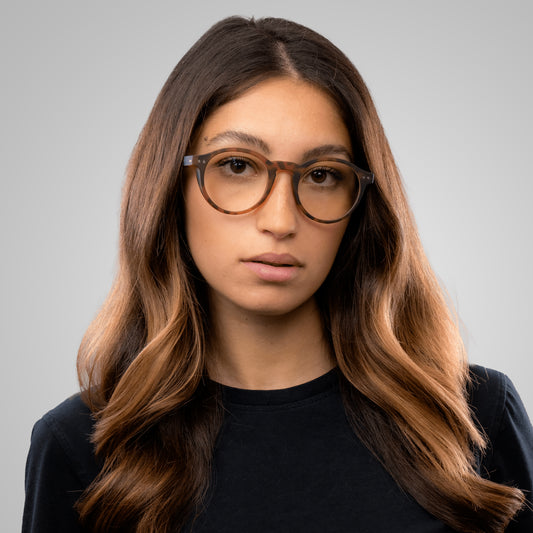 ROUND BROWN ANTI BLUE LIGHT